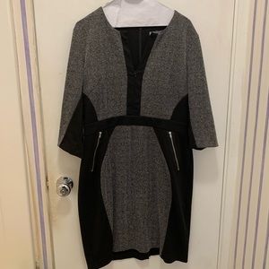 Grey and black dress